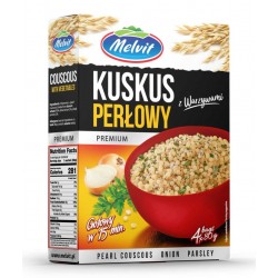 Melvit - pearl couscous with vegetables premium (onion and parsley), 4 bags x 2.82 oz, total net weight: 11.29 oz