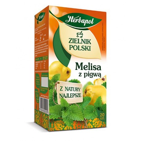 Polish Herb Garden - Lemon Balm with Quince, net weight: 1.23 oz (20 sachets x 0.06 oz)