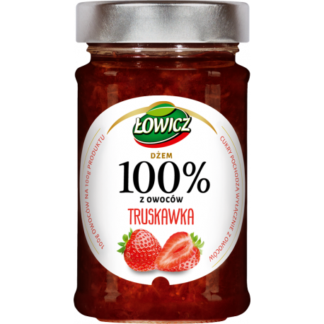 Łowicz - 100% fruit jam, strawberry, net weight: 7.76 oz