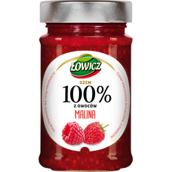 Łowicz - 100% fruit jam, raspberry, net weight: 7.76 oz