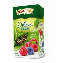 Big-Active - green tea with raspberry fruit, leaf, 100 g