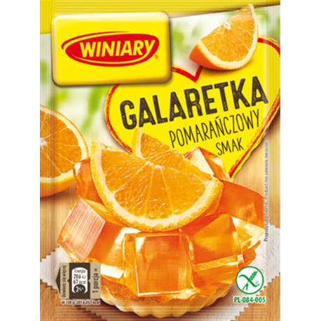 Winiary - jelly with ORANGE flavor, net weight: 71 g