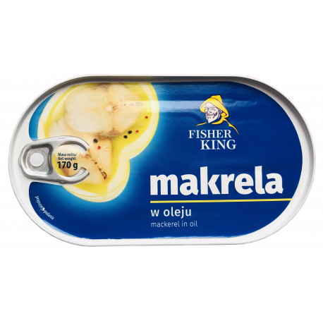 Fisher King - mackerel in oil, net weight: 170 g