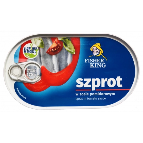 Fisher King - sprat in tomato sauce, net weight: 170 g