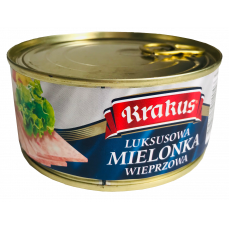 Krakus - Luksusowa Mielonka Wieprzowa, luncheon meat, net weight: 10.5 oz.