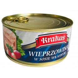 Krakus - pork in natural juices, net weight: 10.5 oz.