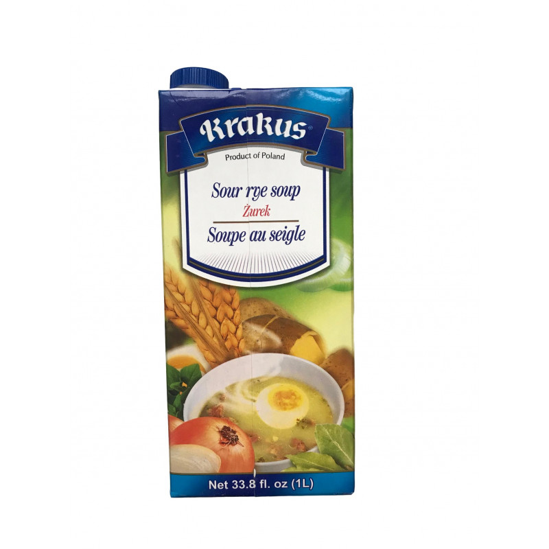 Krakus - Żurek, sour rye soup, net: 33.8 fl.oz (1 l) - Polka Deli Inc.