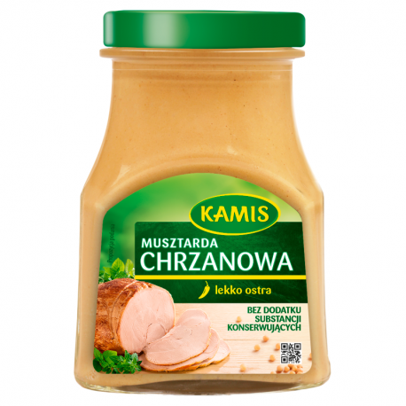 Kamis - horseradish mustard, net weight: 6.53 oz (185 g)