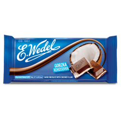 E. Wedel - dark chocolate with coconut filling, net weight: 3.53 oz