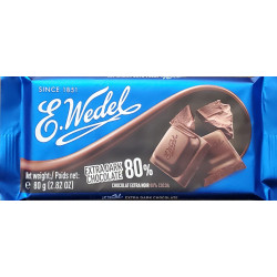 E. Wedel - dark chocolate 80% cocoa, net weight: 2.82 oz