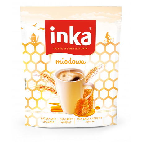 INKA Healthy Roasted Grain Coffee - flavor: honey, net weight: 7.05 oz