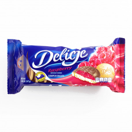 E. Wedel Delicje - biscuit with raspberry jelly, net weight: 5.18 oz
