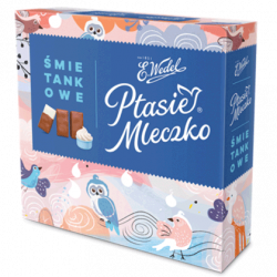 E. Wedel Ptasie Mleczko - creamy flavor marshmallow in milk chocolate, net weight: 13.4 oz