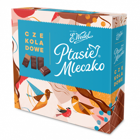 E. Wedel Ptasie Mleczko - chocolate flavor marshmallow in dark chocolate, net weight: 13.4 oz
