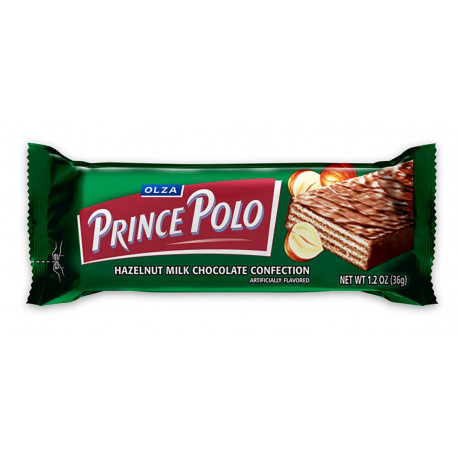 Prince Polo Hazelnut - milk chocolate wafer with hazelnut flavor, net weight: 1.23 oz