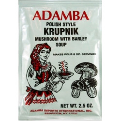 Adamba - Polish Style Krupnik Mushroom with Barley Soup Mix, net weight: 2.5 oz