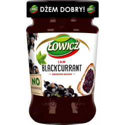 Łowicz - blackcurrant jam, reduced sugar, net weight: 9.9 oz