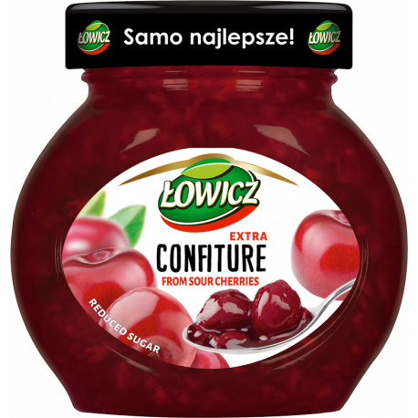 Łowicz - confiture from sour cherries, reduced sugar, net weight: 8.5 oz