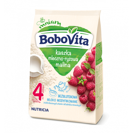 BoboVita - milky rice porridge with raspberry, after 4th month, net weight: 8.11 oz