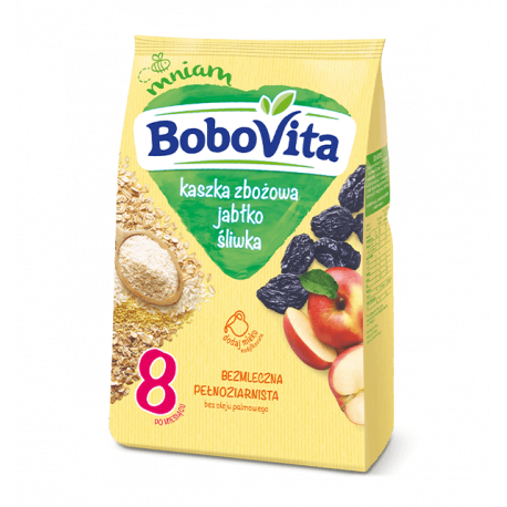 BoboVita - cereal porridge with plums and apples, after 8th month, net weight: 6.35 oz