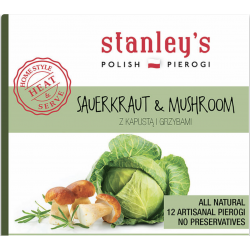 Stanley's Pierogi - sauerkraut & mushroom, net weight: 14.5 oz