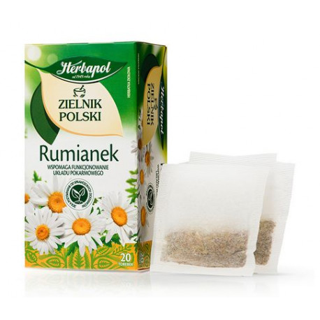 Polish Herb Garden - Chamomile, Herbal Tea, net weight: 1.06 oz (20 bags x 0.05 oz)