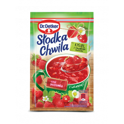 Dr. Oetker - Sweet Moment, wild strawberry flavor and vitamin C soft jelly powder, net weight: 1.11 oz