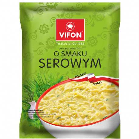 Vifon Polskie Smaki - cheese flavor instant noodle soup, net weight: 2.30 oz