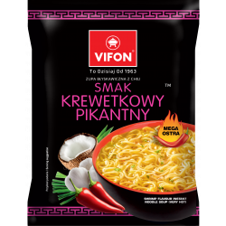 Vifon - shrimp flavor instant noodle soup, spicy, net weight: 2.47 oz