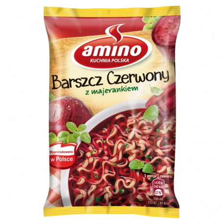 Amino - red borsch instant soup with marjoram, net weight: 2.33 oz