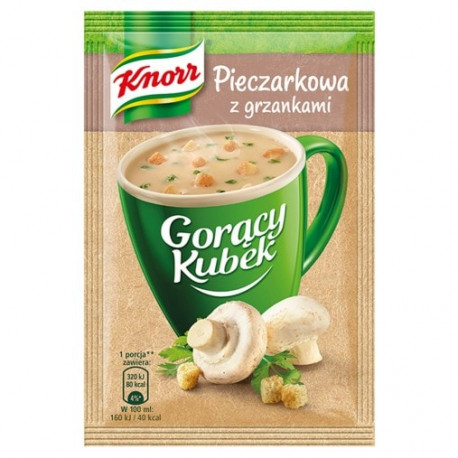 Knorr - instant mushroom soup with croutons, net weight: 0.53 oz
