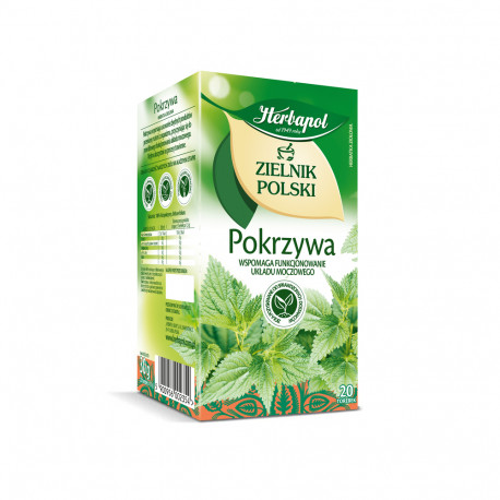 Polish Herb Garden - Nettle, Herbal Tea, net weight: 1.06 oz (20 tea bags x 0.05 oz each)