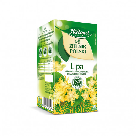 Polish Herb Garden - Linden, Herbal Tea, net weight: 0.85 oz (20 tea bags x 0.04 oz each)