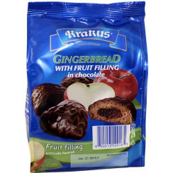 Krakus - gingerbread with fruit filling in chocolate, FRUIT, net weight: 5.64 oz