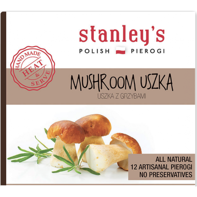 Stanley's Pierogi - mushroom uszka, net weight: 10 oz - Polka Deli Inc.