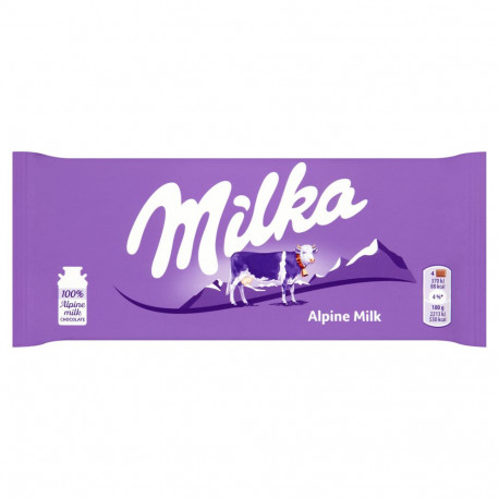 Milka Alpine Milk - milk chocolate, net weight: 3.53 oz