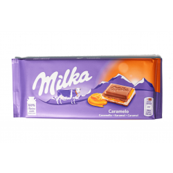 Milka Caramel - milk chocolate with caramel filling, net weight: 3.53 oz
