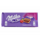 Milka Raspberry Creme - milk chocolate with raspberry and cream filling, net weight: 3.53 oz