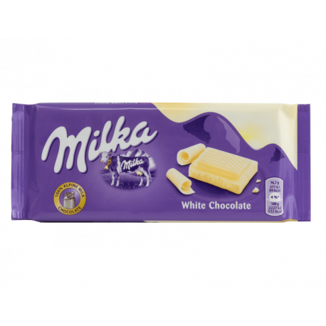 Milka White Chocolate - milka white chocolate, net weight: 3.53 oz