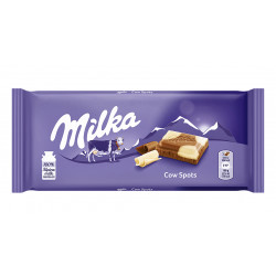 Milka Cow Spots - milk chocolate with white chocolate, net weight: 3.53 oz