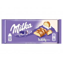 Milka Bubbly white chocolate, net weight: 3.35 oz