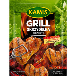 Kamis - bBQ seasoning mix for chicken wings, hot, net weight: 0.7 oz