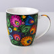 Folkstar - Stefania - mug in a decorative box - black Łowicz pattern, capacity: 13.19 fl oz