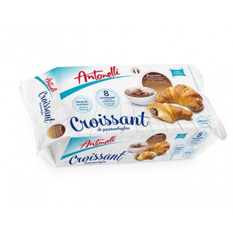 Antonelli - two-flavored croissants with chocolate cream and milk cream filling (8 pieces), net weight: 14,1 oz