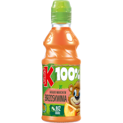 Kubuś 100% Apple, Carrot, Peach - juice, capacity: 10.1 fl oz