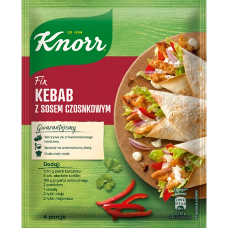 Knorr - kebab with garlic sauce fix, net weight: 1.41 oz