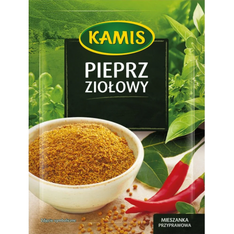 Kamis - herbal pepper, seasoning mix, net weight: 0.53 oz