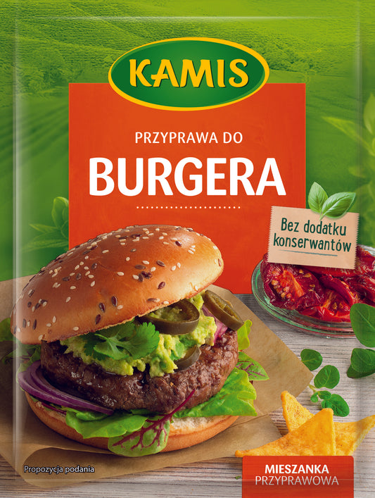 Kamis – burger seasoning mix, net wt: 0.7 oz (20 g)
