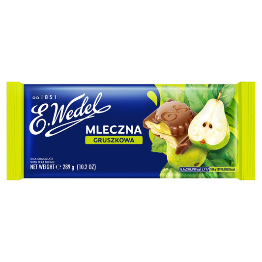 E.Wedel – Milk Chocolate with Pear Filling (Gruszkowa), Net. Wt. 3.53 oz (100 g)