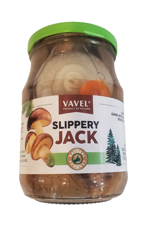 Vavel - pickled Slippery Jack mushrooms (maślak), net wt. 13.05 oz (370 g)